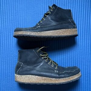 Birkenstock Men's Marton Ankle Boots, Black Oiled Leather Sz 43/ US 10